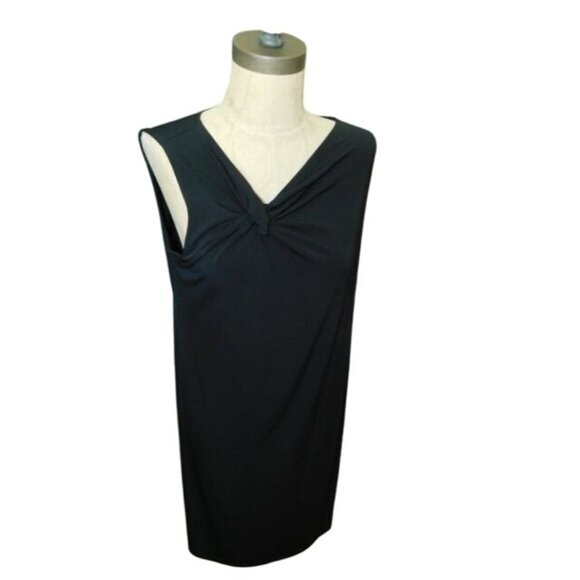 Chico's Size M Medium (1) Slinky Stretchy Classic Black Dress - Picture 1 of 2